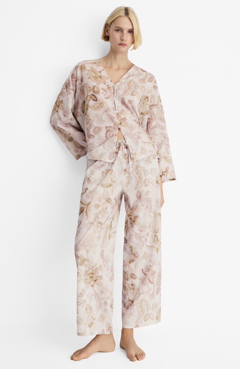 MANGO Floral Pajama Pants, Alternate, color, 