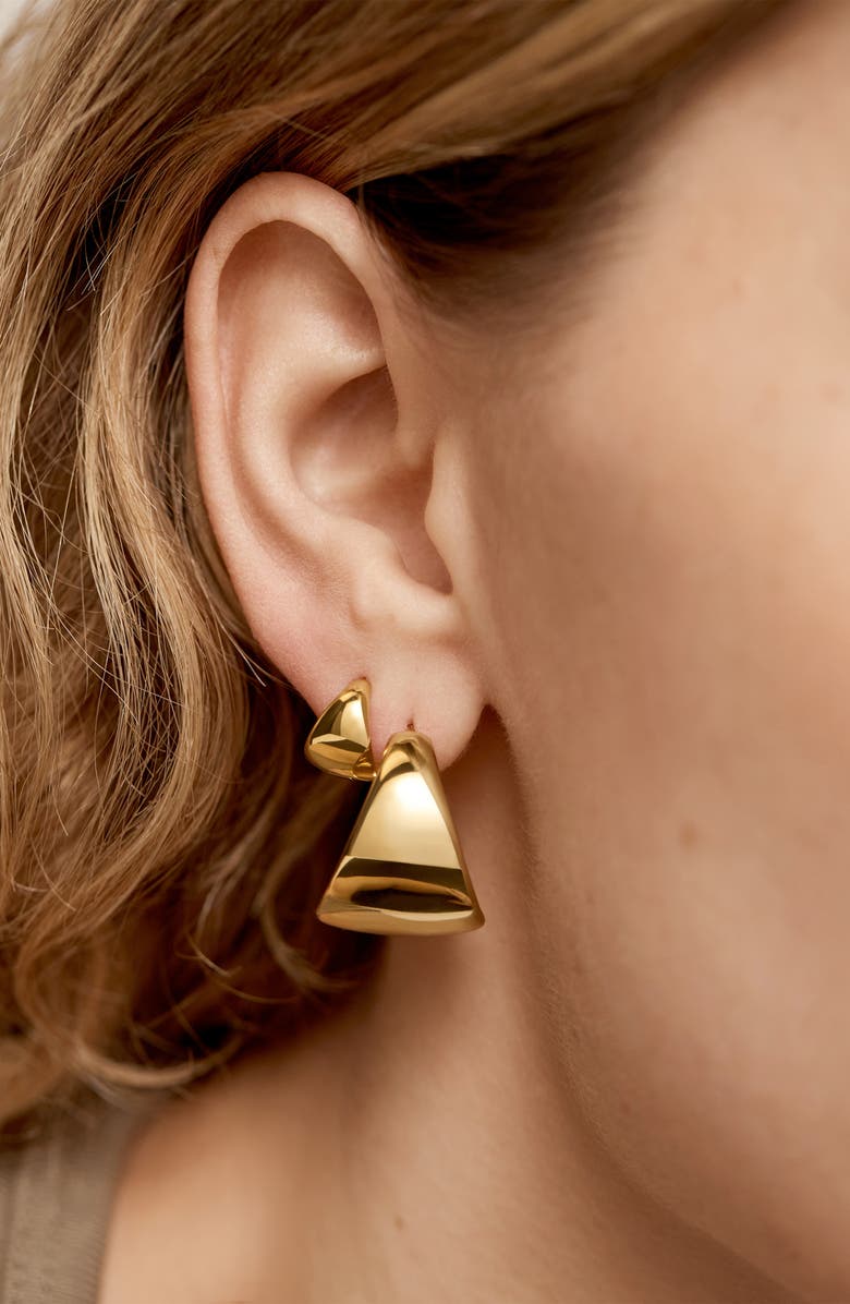 Monica Vinader Tapered Huggie Hoop Earrings, Alternate, color, 18Ct Gold Vermeil