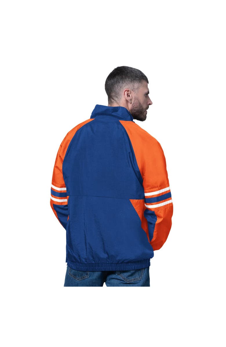 STARTER Men's Starter Royal Denver Broncos Vintage Logo Prospect Half-Zip Pullover, Alternate, color, Royal