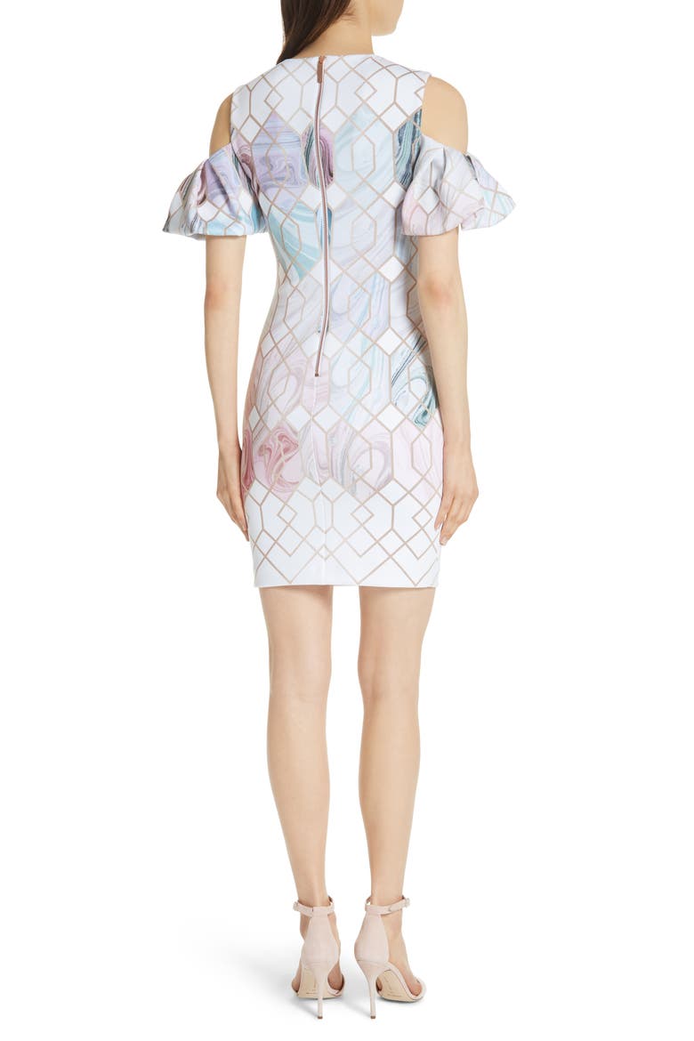 Krimba Sea of Clouds Sheath Dress, Alternate, color, WHITE