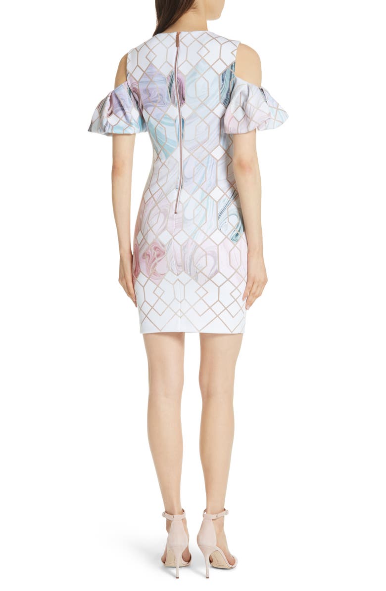 Ted Baker London Krimba Sea of Clouds Sheath Dress, Alternate, color,