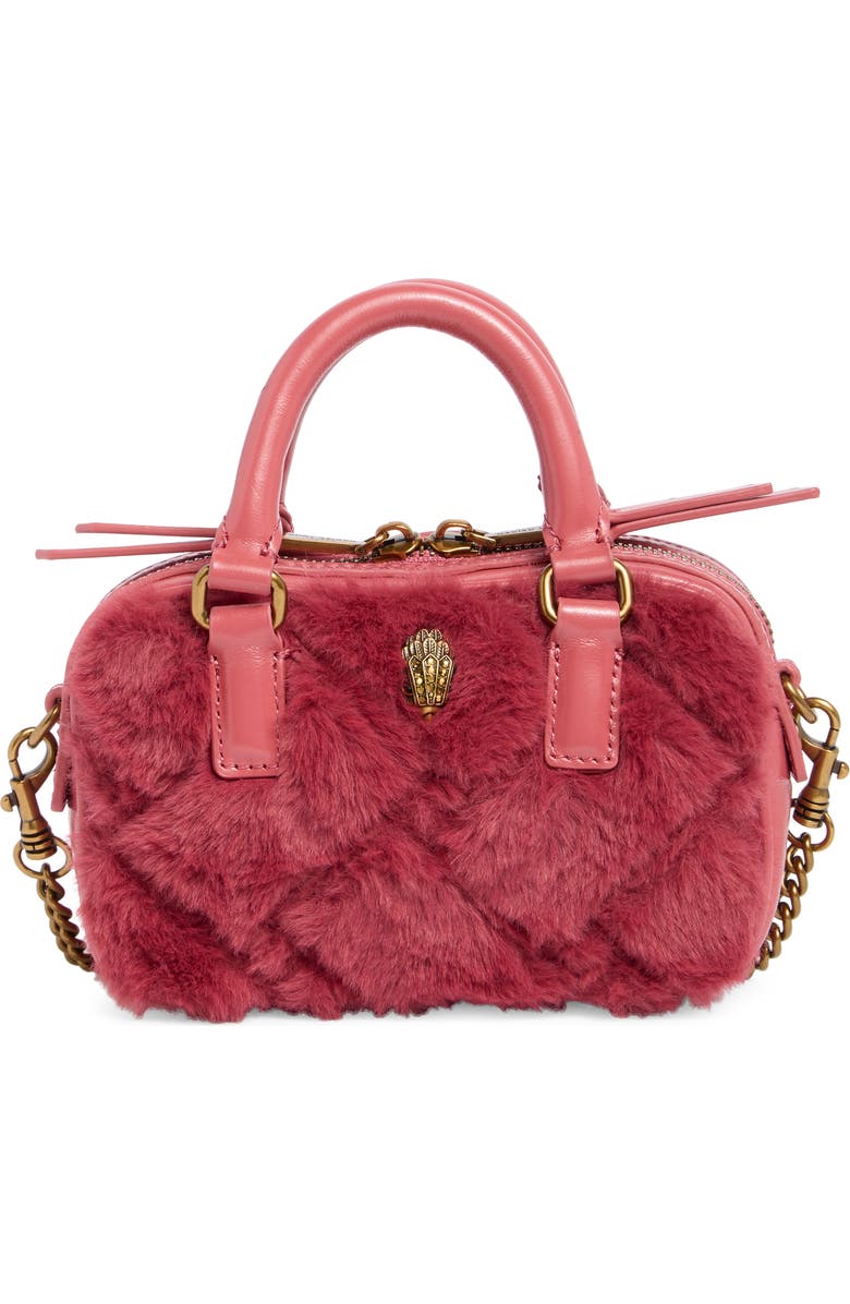 Kurt Geiger London Extra Small Kensington Faux Fur Duffle Bag, Main, color,
