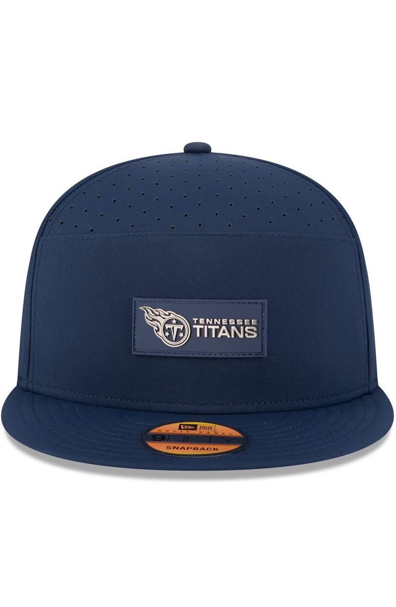 New Era Men's New Era Navy Tennessee Titans 2025 Sideline  Split Panel 9FIFTY Snapback Hat, Alternate, color, 