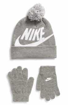 Nike Swoosh Pom Beanie & Gloves Set