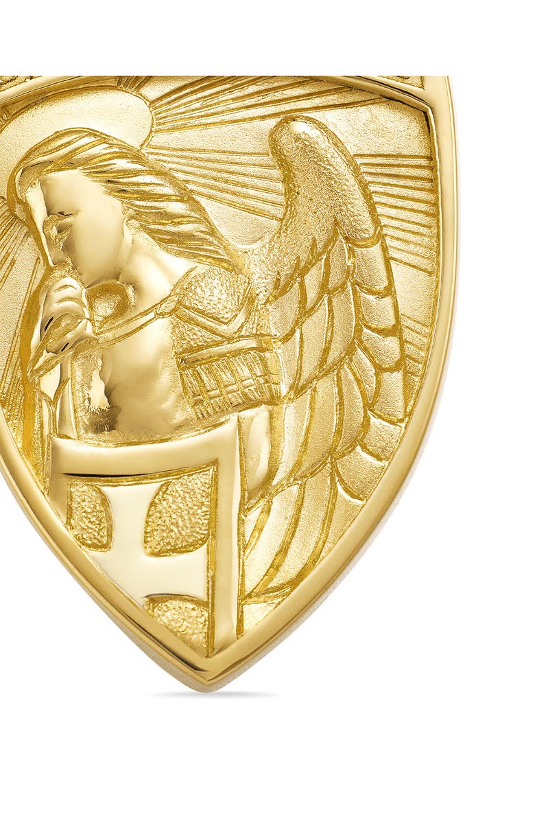 David Yurman St. Michael 18K Yellow Gold Amulet, Alternate, color, Yellow Gold