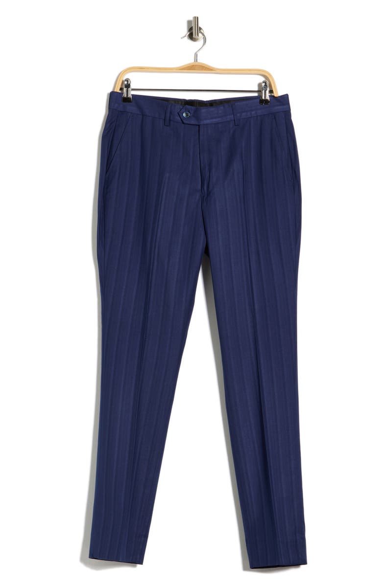 Tahari Slim Fit Dress Pants, Main, color, Navy
