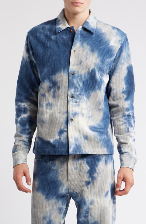 Curtis Tie Dye Denim Button-Up Shirt Jacket