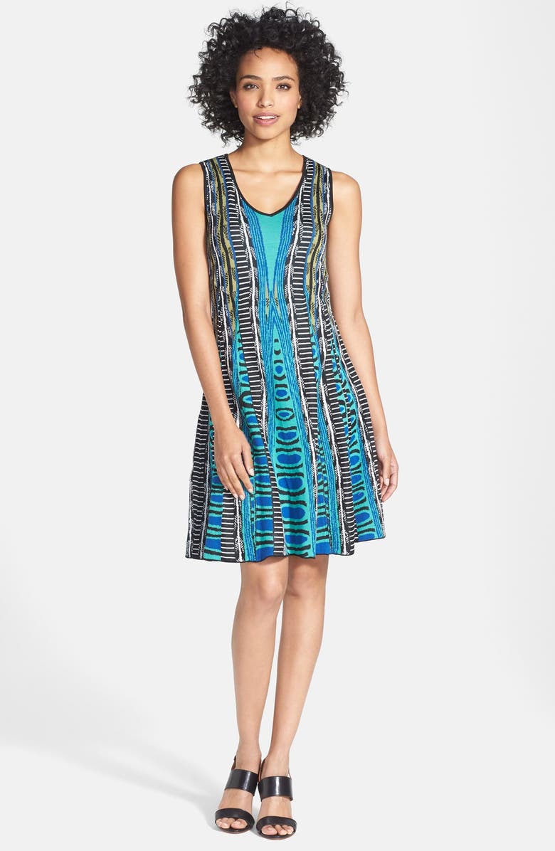 NIC+ZOE 'Urban Twirl' V-Neck Dress, Main, color, 