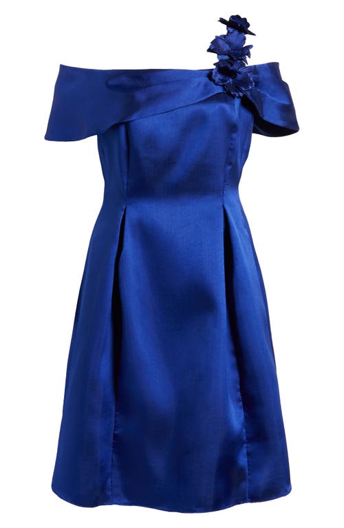 Alex Evenings Mikado Sheath Cocktail Dress In Bright Royal