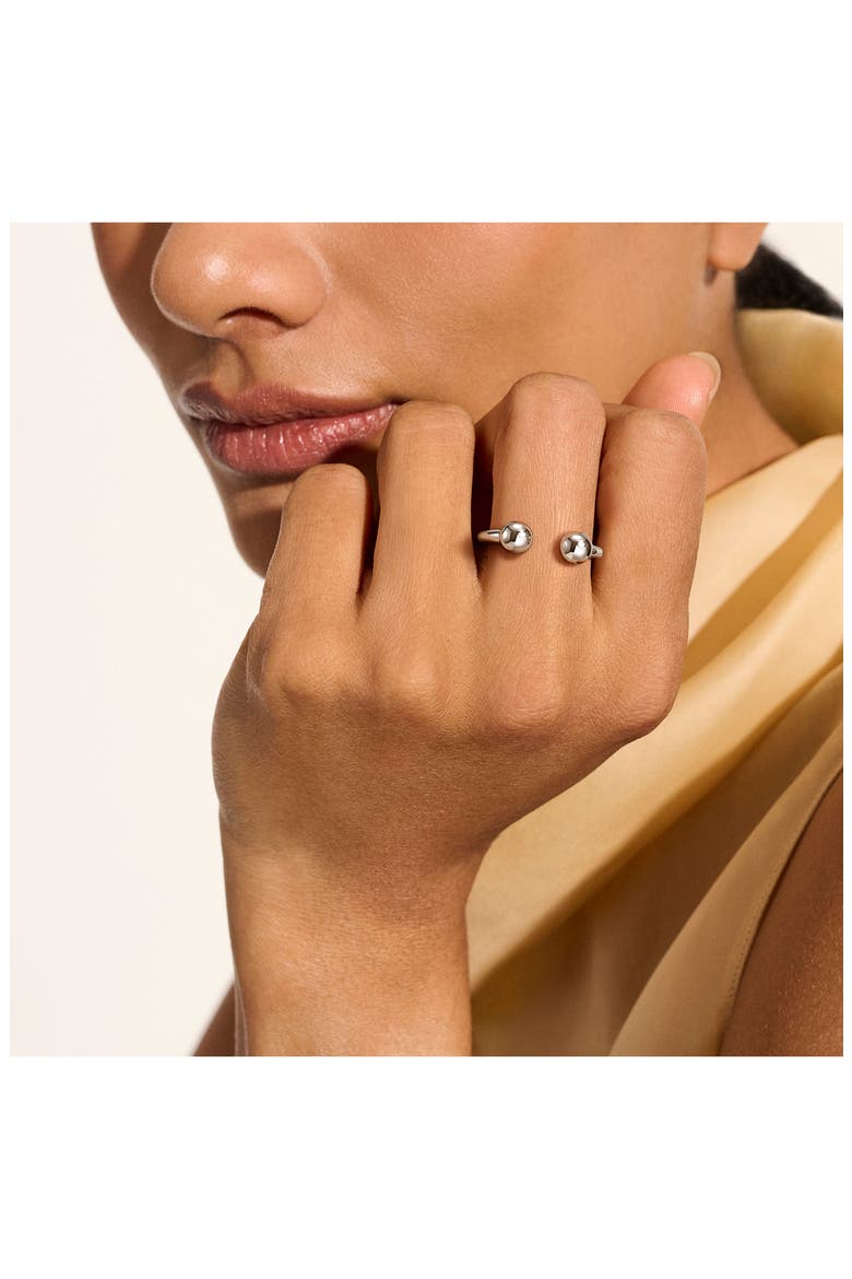 B&F x JH Screwball Open Ring, Sterling Silver, Alternate, color, SILVER