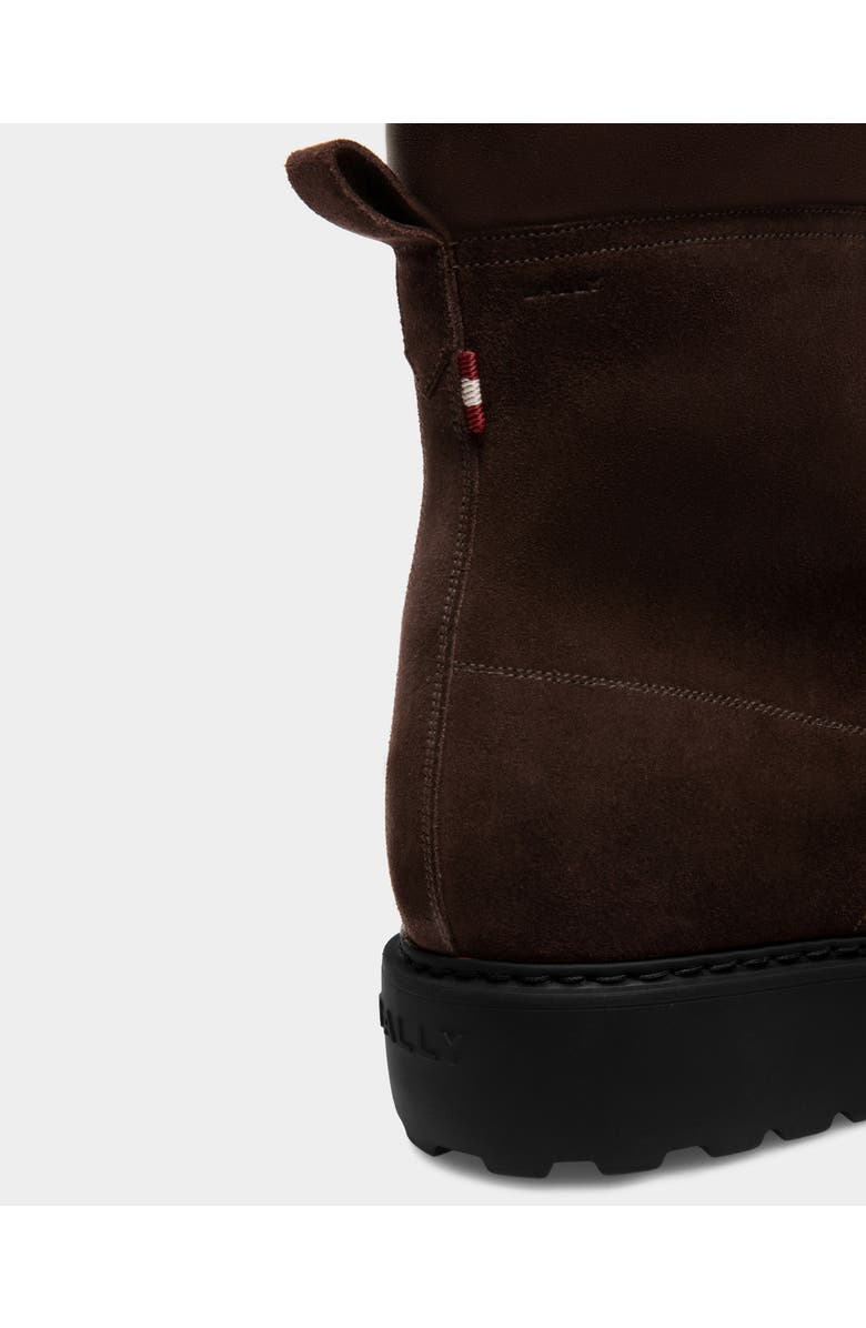 Bally Gusto Bootie in Suede, Alternate, color, Ebano 21