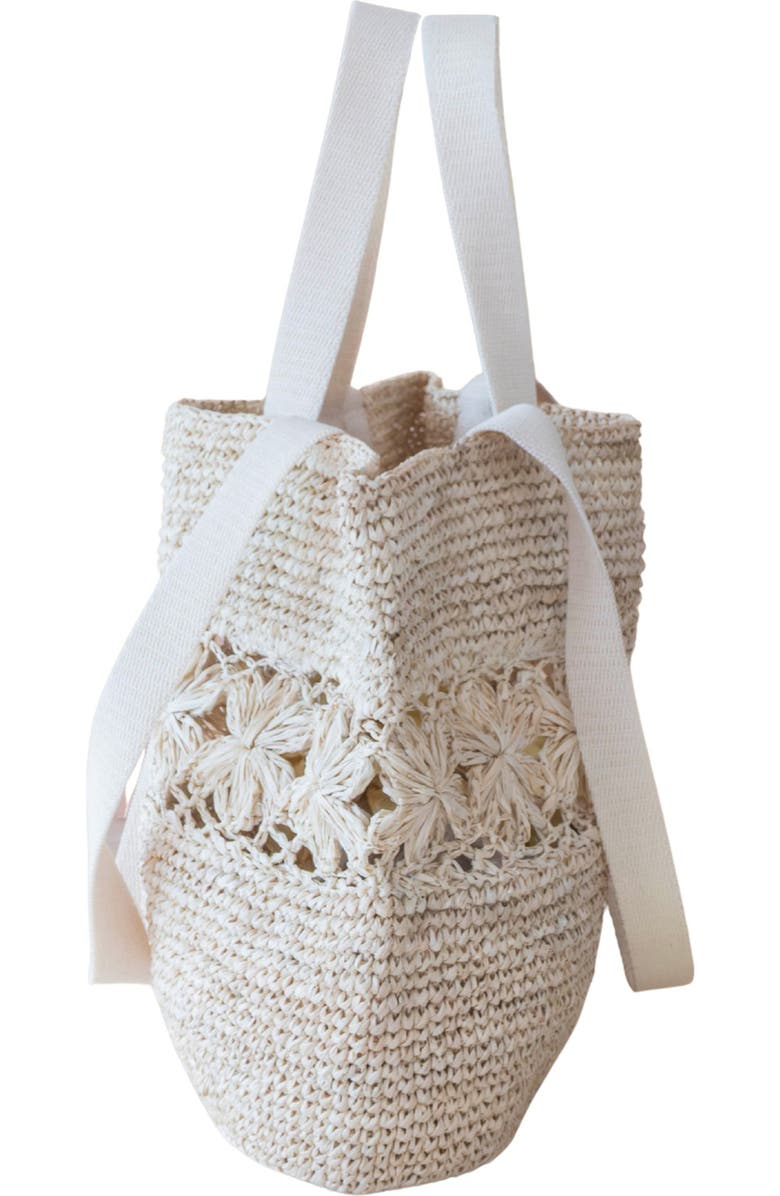 LIKHA Raffia Floral Weave Tote, Alternate, color,