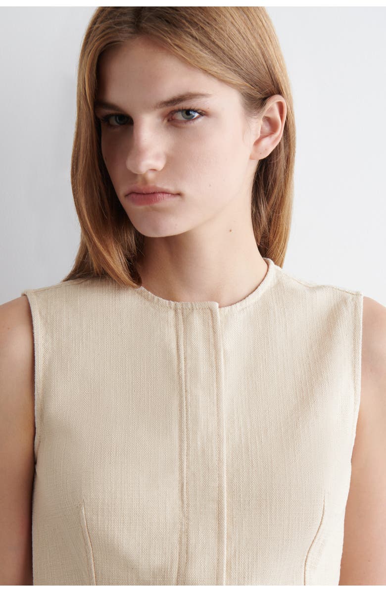 COS Sleeveless Denim Top, Alternate, color, Off-White