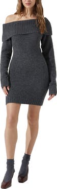 ASTR the Label Leya Off the Shoulder Sweater Dress
