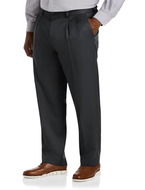 Big & Tall Pleated Microfiber Dress Pants