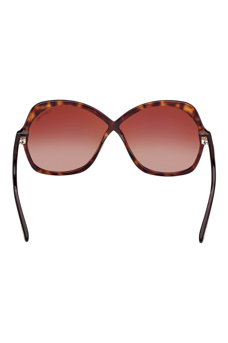 Rosemin 64mm Gradient Oversize Butterfly Sunglasses, Alternate, color, DHAV/BRNG