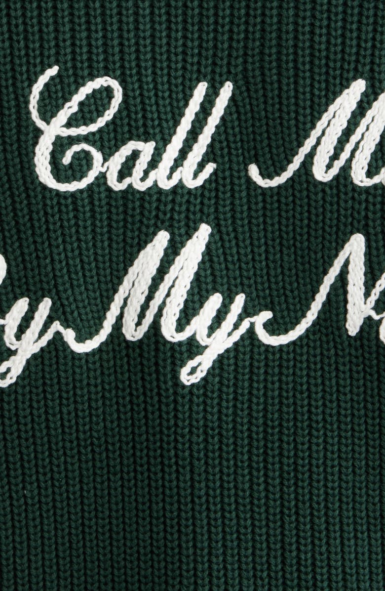 PacSun By My Name Crewneck Cotton Sweater, Alternate, color, Green