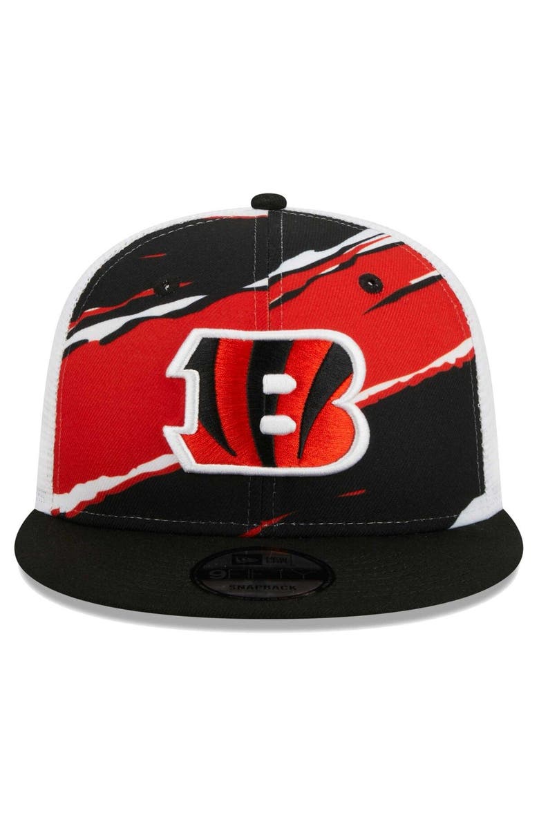 New Era Men's New Era Black Cincinnati Bengals Tear Trucker 9FIFTY Snapback Hat, Alternate, color, Black