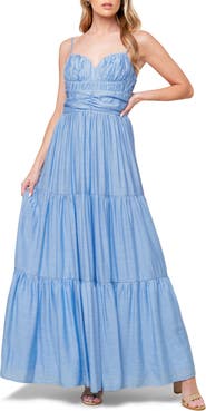 FLYING TOMATO Sweetheart Smocked Maxi Dress