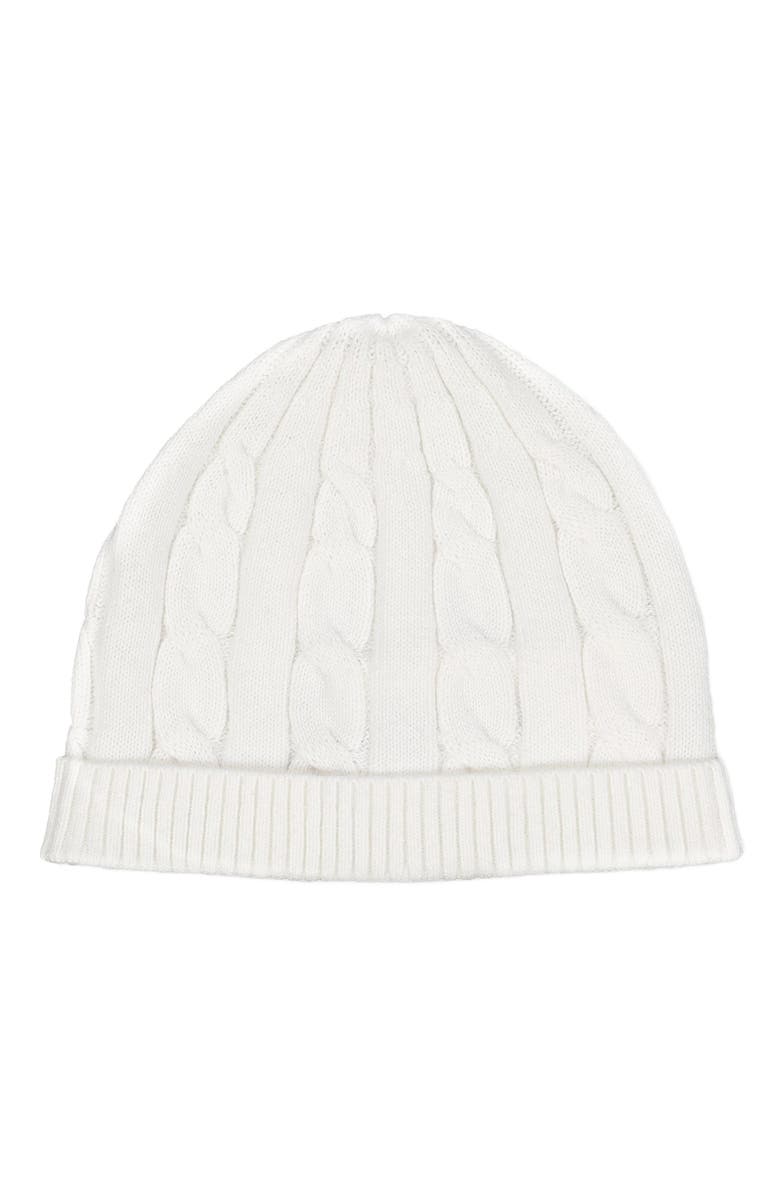 Hope & Henry Baby Organic Cotton Sweater Beanie and Bootie Set, Alternate, color, Soft White