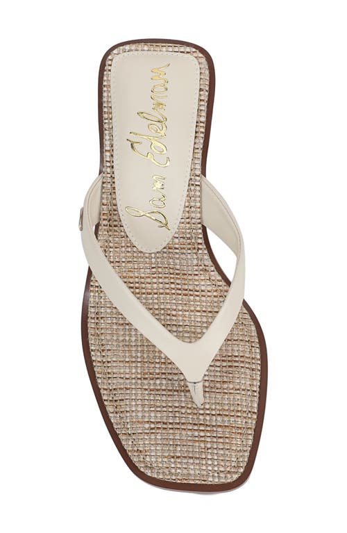 Sam Edelman Dollie Kitten-heel Thong Sandals In Modern Ivory