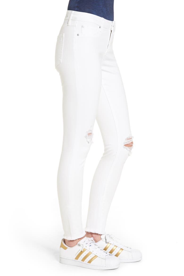 Sarah Distressed Skinny Jeans, Alternate, color, WHITEHALL