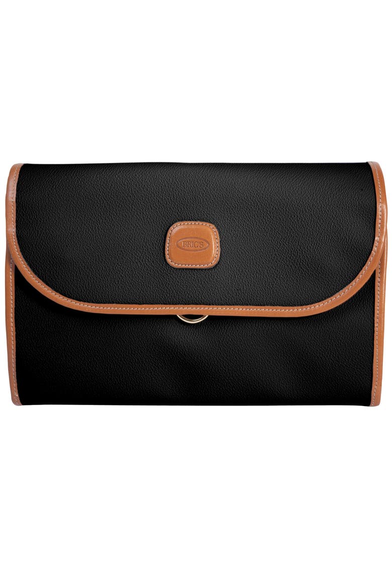 Firenze Tri-Fold Traveler Toiletry Bag, Main, color, Black