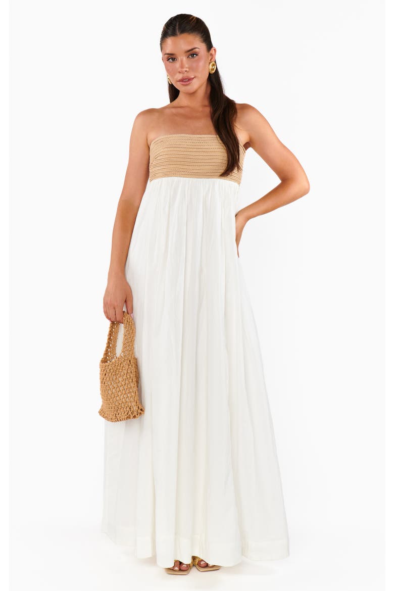Dockside Maxi Dress, Main, color, White Voile With Twisted Rope