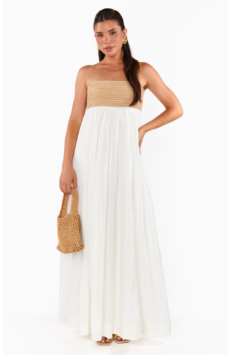 Show Me Your Mumu Dockside Maxi Dress, Main, color, White Voile With Twisted Rope