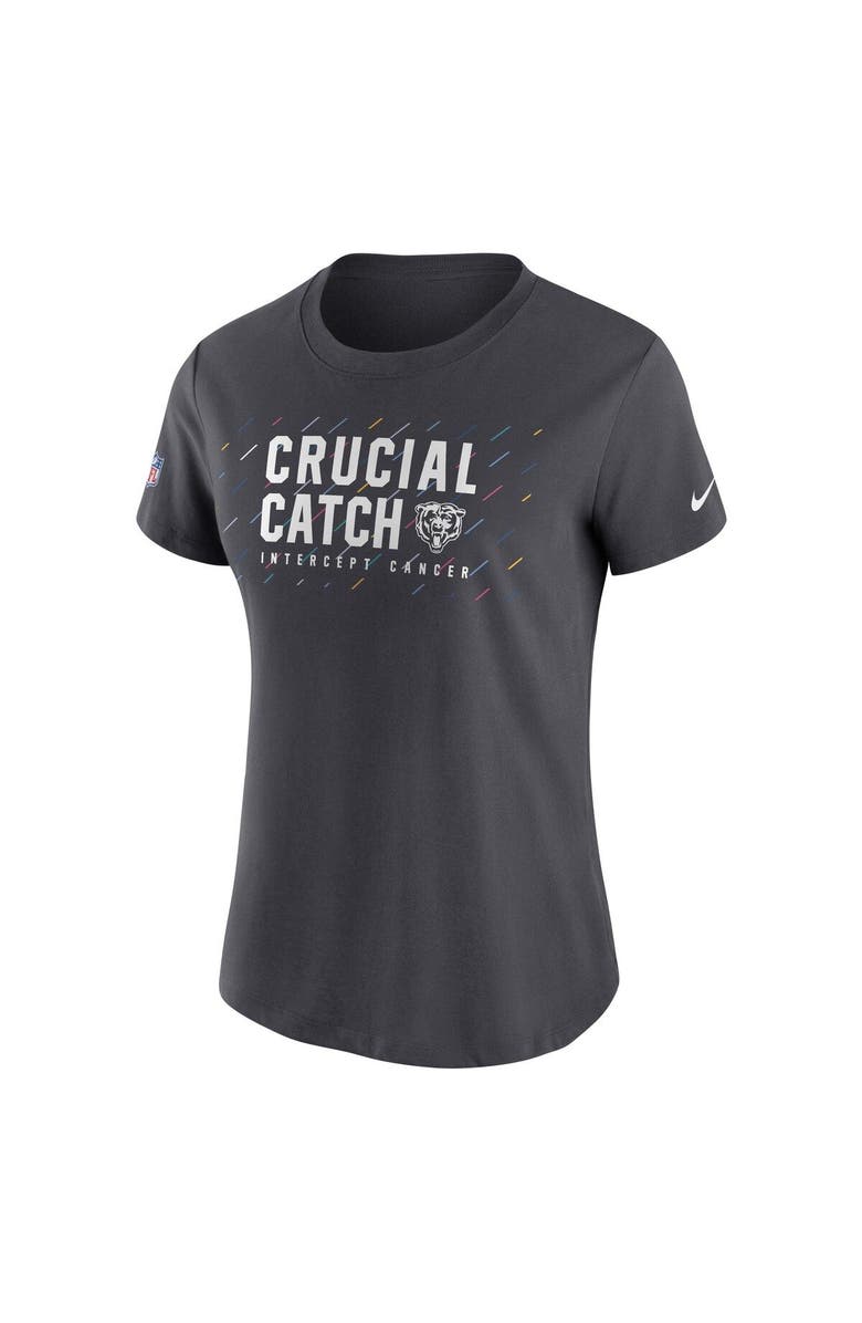 Nike Women's Nike Anthracite Chicago Bears 2021 NFL Crucial Catch Performance T-Shirt, Alternate, color, 