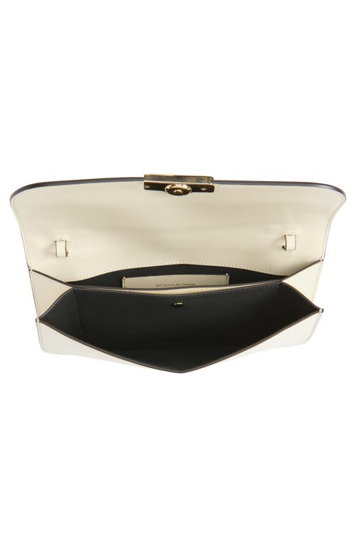 Victoria Beckham Midi Dorian Leather Top Handle Pouchette Bag In Neutral