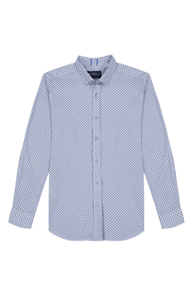 Robert Graham Conall Tailored Fit Foulard Print Cotton Knit Button-Up Shirt, Alternate, color,