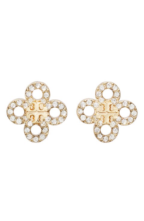 Forget Me Not Clover Stud Earrings