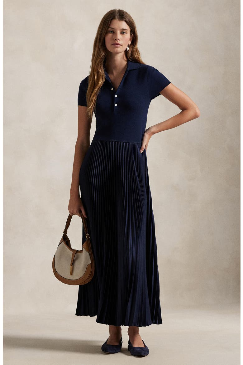 ralph lauren polo knit dress Lauren Ralph Lauren Women's Two-Tone Rib-Knit Polo Sweater Dress, Black, Large at Amazon Women's Clothing store