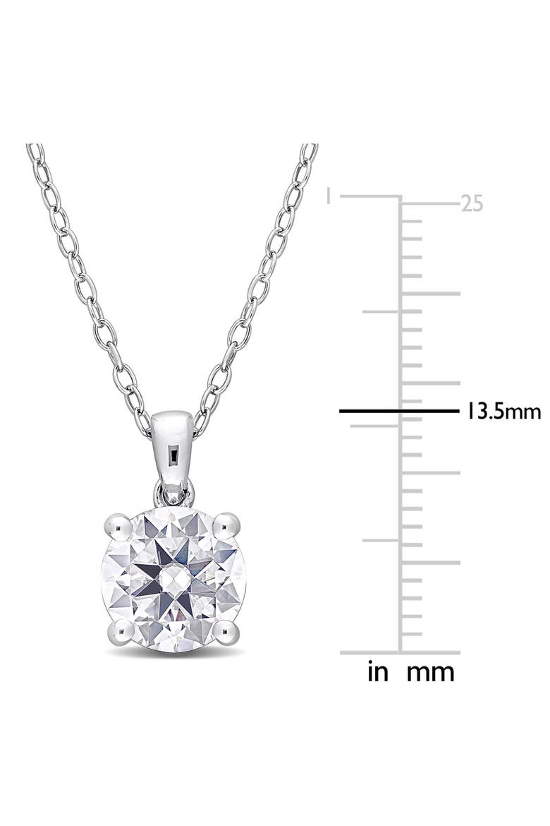 Dew Lab-Grown Moissanite Pendant Necklace, Alternate, color, SILVER