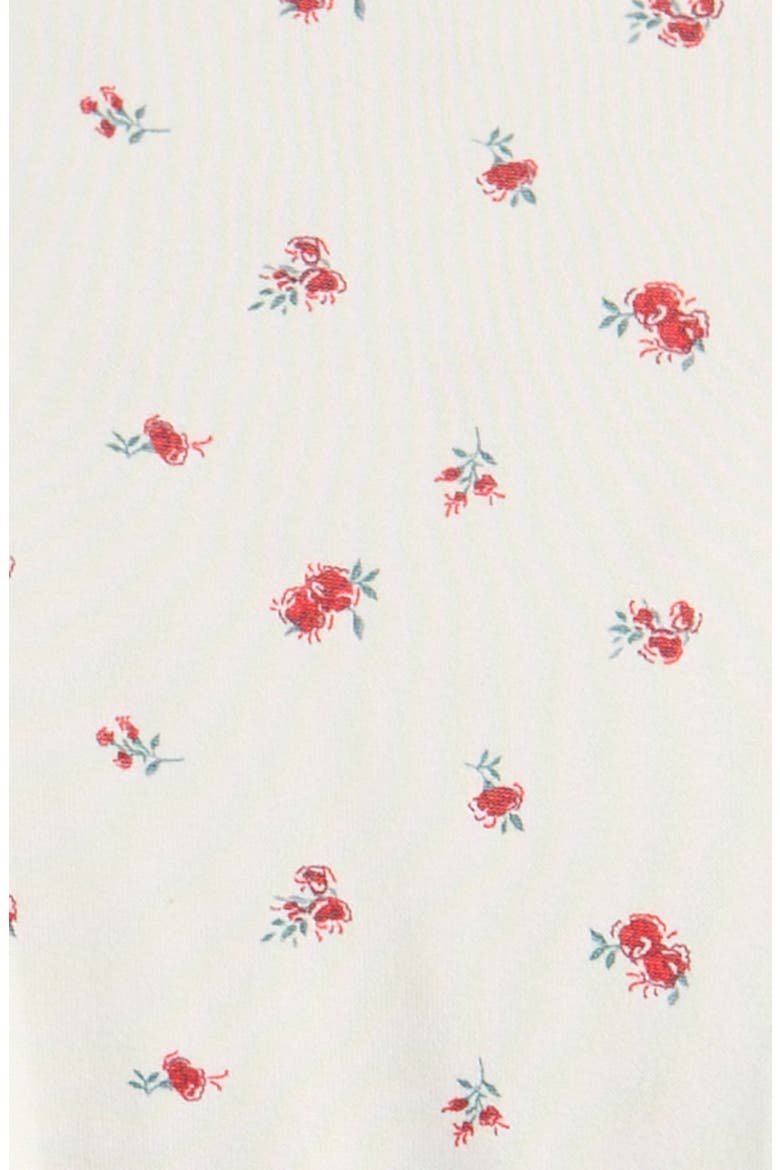 Kids' Brushed Jersey Pajamas, Alternate, color, IVORY LOVELY ROSEBUD DITSY