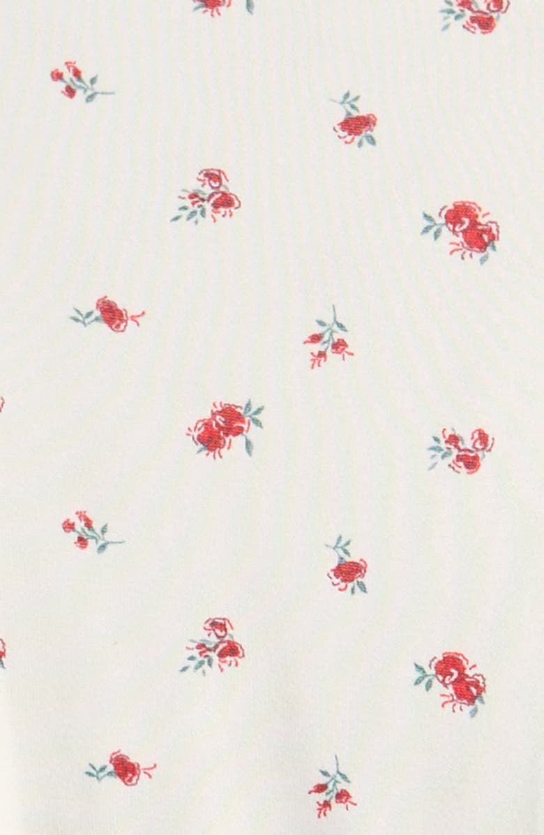 Nordstrom Kids' Brushed Jersey Pajamas, Alternate, color, Ivory Lovely Rosebud Ditsy