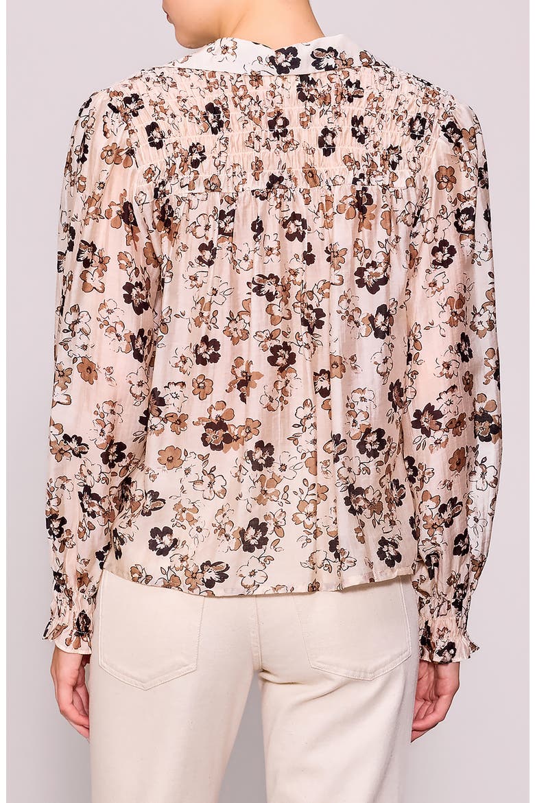 Print Button-Up Shirt, Alternate, color, IVORY TAUPE FLORAL
