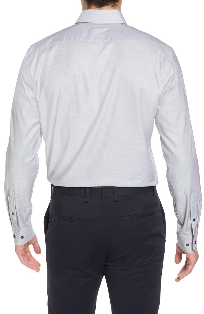 Calibrate Trim Fit Non-Iron Stretch Solid Dress Shirt, Alternate, color,