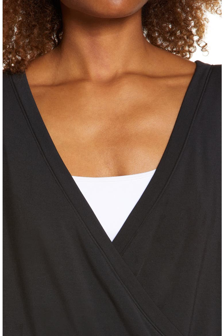 Women's Peaceful Wrap Pullover, Alternate, color, BLACK