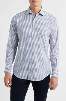 Peter Millar Cannon Crown Lite Stripe Performance Twill Button-Up Shirt