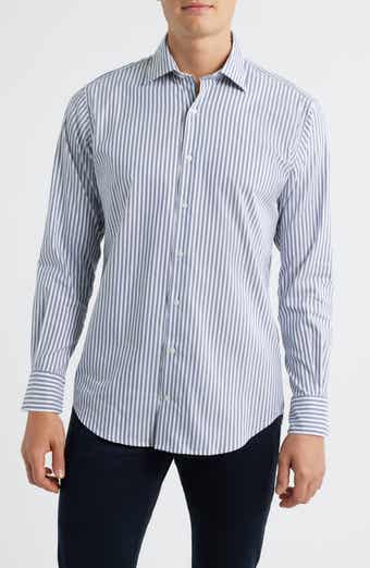 Peter Millar Cannon Crown Lite Stripe Performance Twill Button-Up Shirt