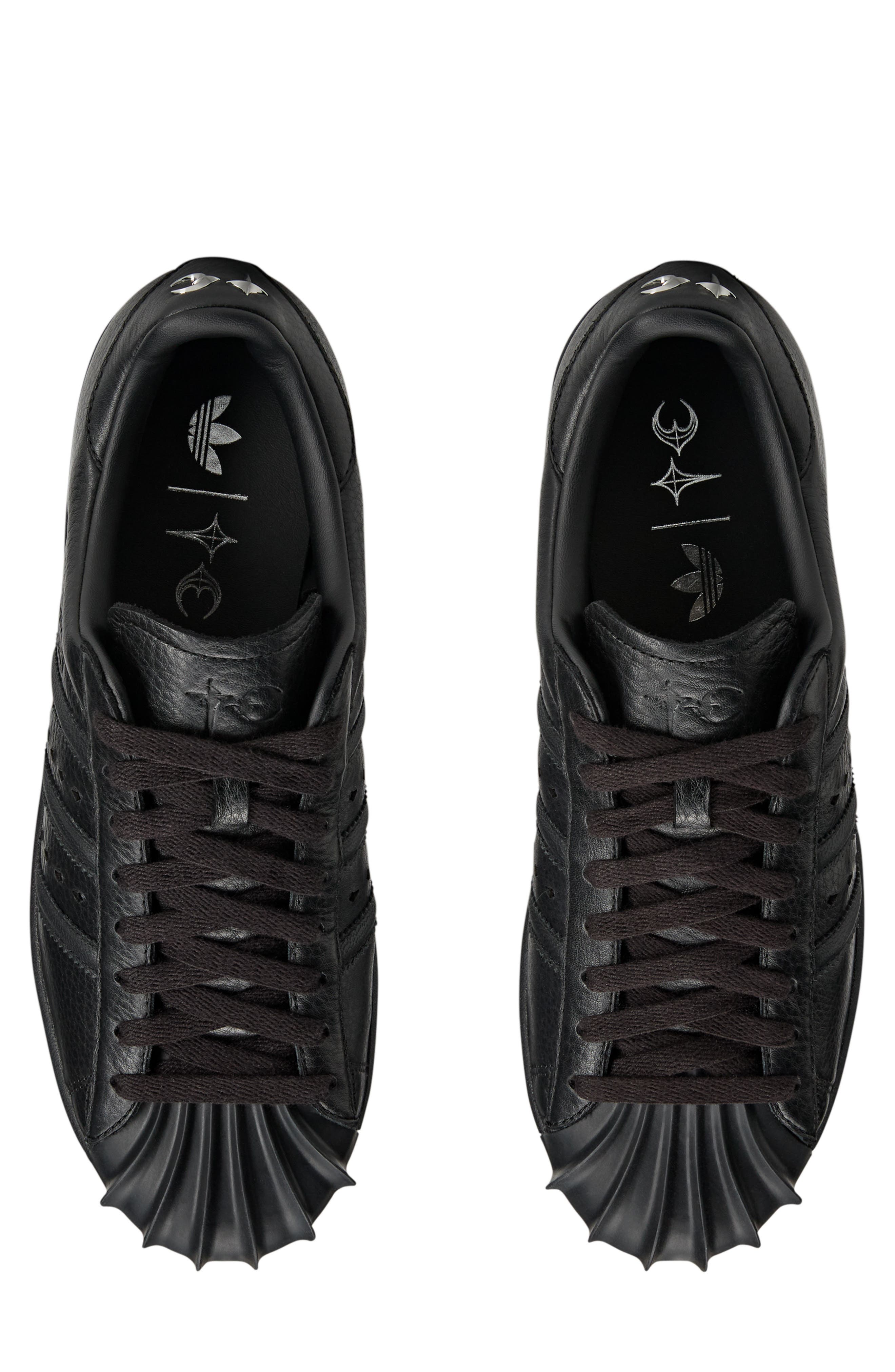adidas x Thug Club Superstar Vintage Sneaker, Alternate, color, Core Black