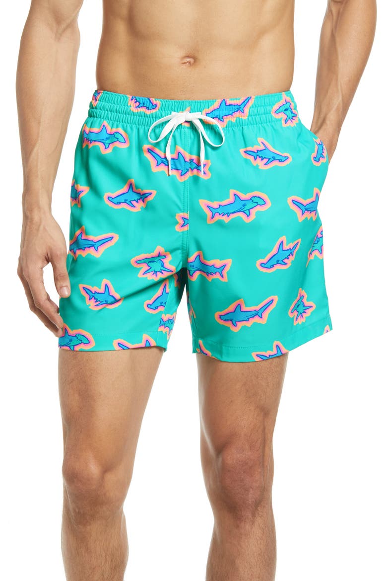 Classic Lined 5.5-Inch Swim Trunks, Alternate, color, MINT - PATTERN BASED