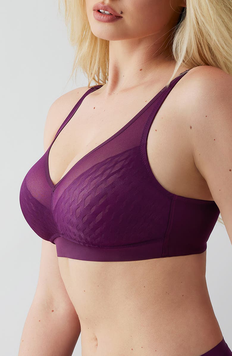 Wacoal Elevated Allure Wireless Bra, Alternate, color, Winter Bloom