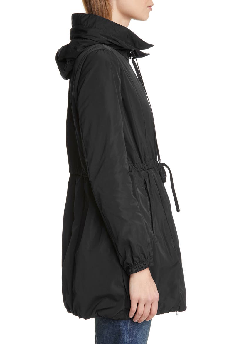 Topaz Hooded Rain Jacket, Alternate, color, BLACK