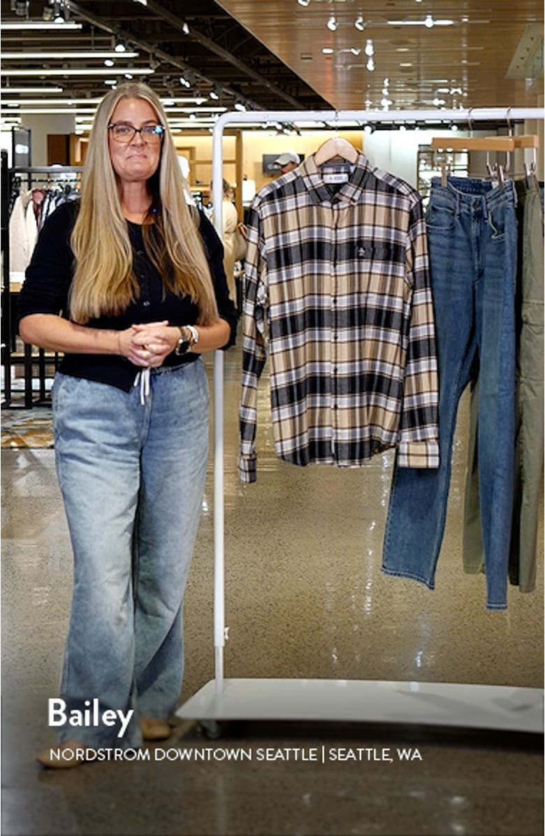 Plaid Cotton Blend Flannel Button-Down Shirt, sales video thumbnail