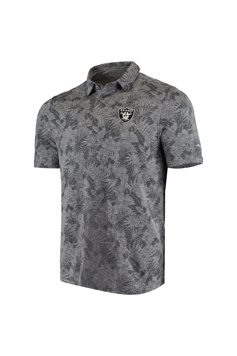 Men's Tommy Bahama Black Las Vegas Raiders Sport Palmetto Palms Polo, Alternate, color, Black