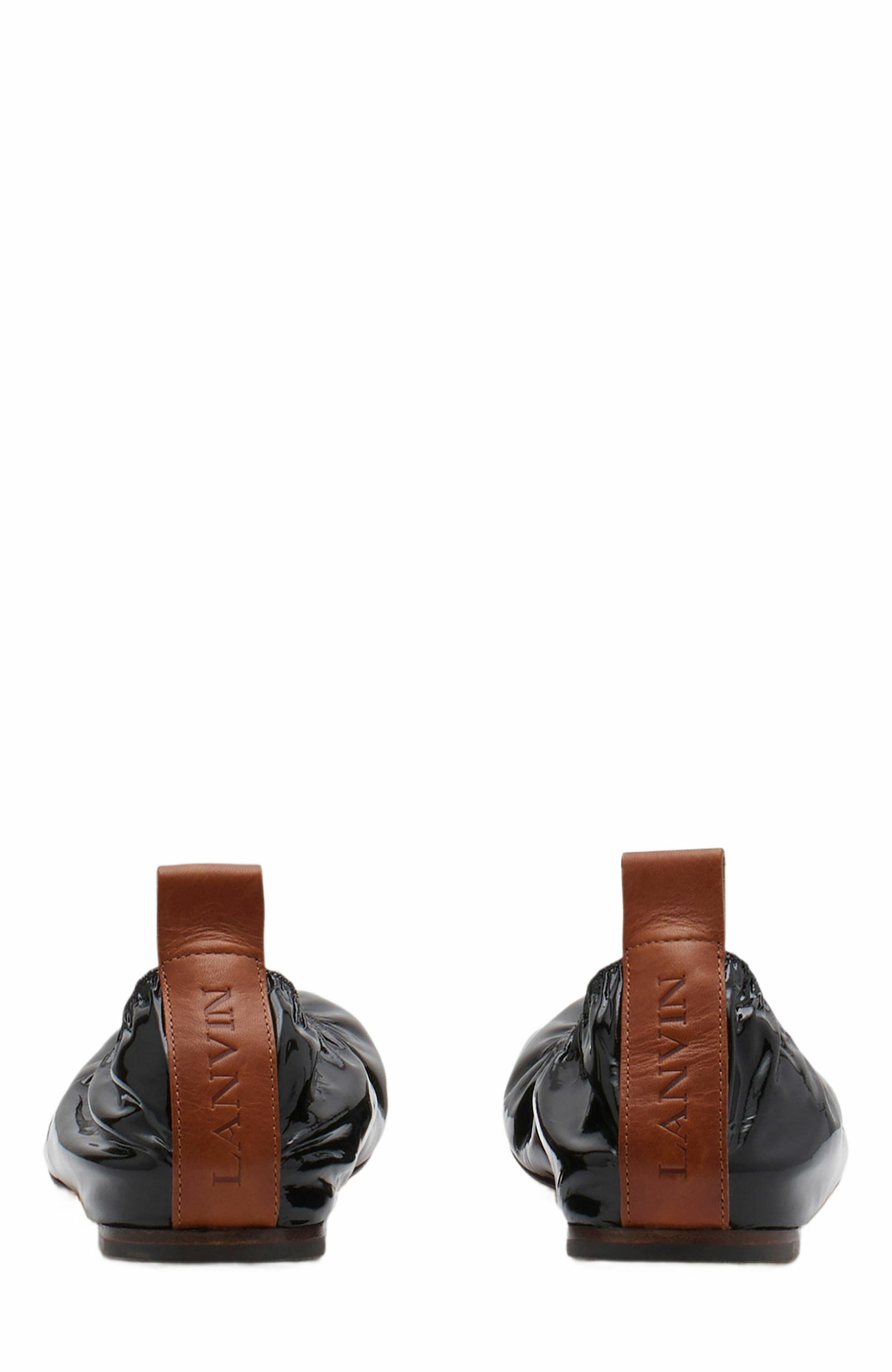 Lanvin The Ballerina Flat In Patent Leather, Alternate, color, 