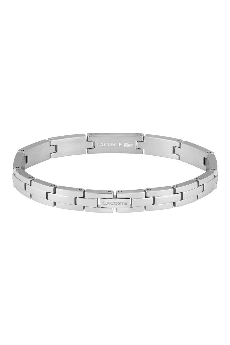Men's Stencil Bracelet, Alternate, color, SILVER